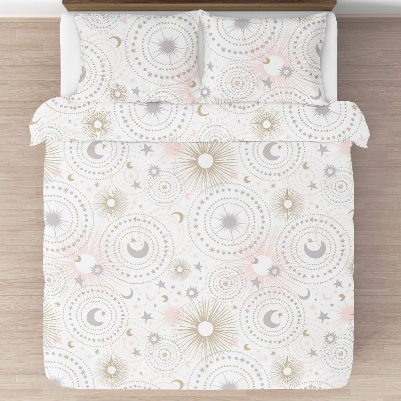 3pc Celestial Full/Queen Kids&#39; Comforter Bedding Set Pink and Gray - Sweet Jojo Designs, 3 of 9