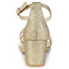 Allegra K Women's Breezy Glitter Opened Toe Crisscross Strap Chunky Sandals - 3 of 4