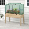 Tangkula Portable Mini Greenhouse 47" x 22" x 24" Outdoor Green House with Roll-Up Door - 3 of 4