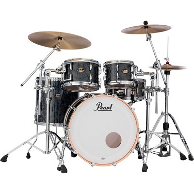 Pearl Masters Maple/Gum 4-Piece Shell Pack Black Diamond Pearl