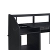 Annette 71" Desks Black - Acme Furniture: Sturdy Metal Frame, Wood Composite, Open Storage Shelf - 2 of 4