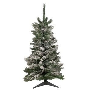 Northlight 3' Unlit Artificial Christmas Tree Medium Heavily Flocked Pine - 1 of 4