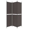 vidaXL 3-Panel Room Divider Brown 59.1"x78.7" Fabric - 4 of 4