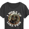 Women's - Star Wars - I Woke Up Like This Chewie Short Sleeve Graphic T-Shirt - 2 of 4