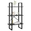 vidaXL Gray Storage Shelf 23.6"x11.8"x41.3", Engineered Wood and Metal, Multi-use Design - 4 of 4