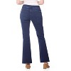 Rekkuna Women's Stretch Bootcut Jeans – Mid-Rise Pull-On Shaping Denim with Elastic Waistband and 5-Pocket Styling - 3 of 3