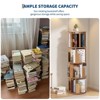 Jojoka 4 Tier Rotating Bookshelf, Compact Corner Bookcase for Small Spaces 360° Display Wood Spinning Storage Organizer for Bedroom, - 2 of 4