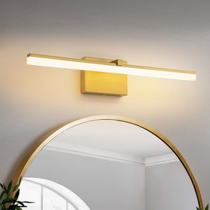 Rennnsan Orlyth 22" W Hardwired Liner Aluminum Modern LED Dimmable Wall Sconce Picture Light in Gold - 1 of 4