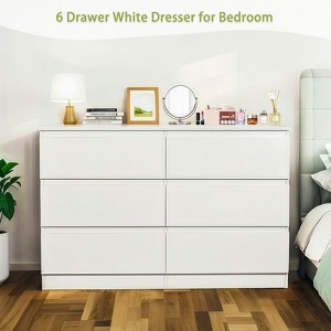 PAGED Dresser Chest of Drawers Wooden Storage Cabinet with 4 Doors and 2 Drawers for Bedroom - 1 of 4