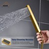 CASAINC Single Handle Roman Tub Faucet with Waterfall Spout and Hand Shower Matching  Pop Up Drain - 4 of 4
