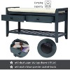 39" Entryway Storage Bench, Wood Storage Bench with Open Shoe Rack, Capacity 220Lbs, Multipurpose Shoe Bench with Padded Cushion, 2 Drawers - 4 of 4
