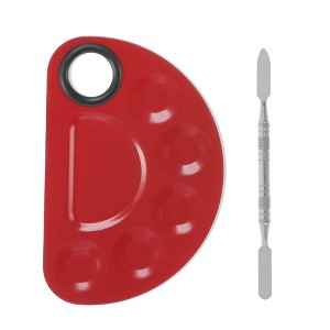 Unique Bargains Semicircle Foundation Spatula and Palette Set - 1 of 4
