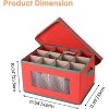Wine Glass Storage Box 3 Pack, Stemware Container Cases with Dividers, 12-Compartment Stemware Organizers with Lid,for 36 Crystal Glasses Drinkware - 2 of 4