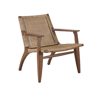 VYNXARIA Accent Chair，Mahogany wood frame£¬Rattan back and seat£¬No cushions