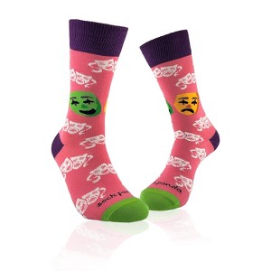 Classical Comedy and Tragedy Masks  Socks from the Sock Panda (Men's or Women's Sizes) - 1 of 3