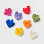 Girls' 8pk Textured Heart Claw Clips - art class™