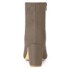 Allegra K Women's Dress Round Toe Side Zip Chunky Heel Ankle Boots - 3 of 4