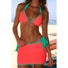 Moda Minx Contrast Cove 'Coral & Sea' Micro Skirt - 3 of 3