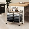 Tangkula 20-Drawers Rolling Storage Cart with Organizer Top - 4 of 4