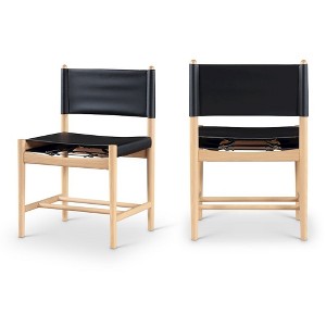 Meridian Furniture,Rawlins Vegan Leather Upholstered Dining Chair, Set of 2 - 1 of 4