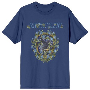 Harry Potter Ravenclaw Magical Moments Crest Women's Navy Blue Short Sleeve Crew Neck Tee - 1 of 3