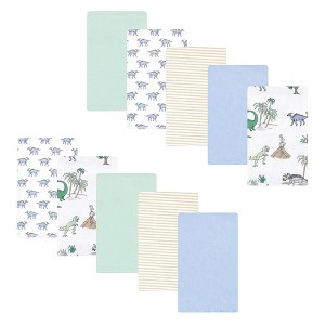 Luvable Friends Hudson Baby Flannel Burp Cloths 10pk Set - 1 of 2