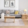 Single L Shape MDF Detachable Coffee Table,Farmhouse Rectangle Wood Coffee Table,Dining Room Garden Tea Side Table-Coolbibila - 3 of 4