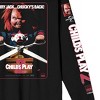 Chucky Child's Play 2 VHS Cover Art Crew Neck Long Sleeve Men's Black Tee - 3 of 3