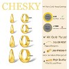 Cartilage Hoop Stack Set - 4 Pairs Gold & Silver Plated Huggie Earrings. - 4 of 4