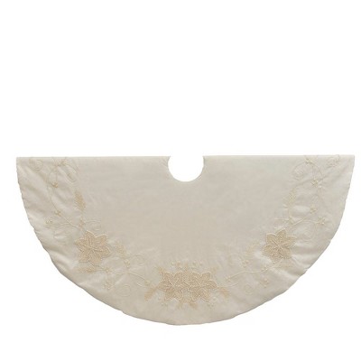 Kurt Adler 54-inch Ivory With Pearl Beads Tree Skirt : Target