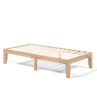 Tangkula 14" Twin Size Wooden Platform Bed Frame w/ Strong Slat Support