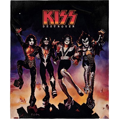 KISS Blanket Destroyer Album Cover Music Band Fleece Throw Blanket