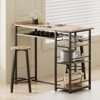 COMHOMA 3PCS Dining Table Set for 2, Counter Height Kitchen Table & 2 Chairs - 2 of 4