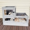 Aivituvin Wooden Hamster Cage for Dwarf Syrian Hamster-AIR57 - 2 of 4