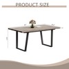 NicBex 47.2"/62.9"Modern Rectangle Dining Table for 4-6 Seaters,Kitchen Table with MDF Tabletop and Metal Legs for Kitchen,Brown/Walnut/Gray - 3 of 4