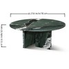 NicBex Natural Marble Small Coffee Table, Genuine Marble Round End Table, Stone Side Table for Living Room,17.7" Nightstand with Semi-Polished Surface - 3 of 4