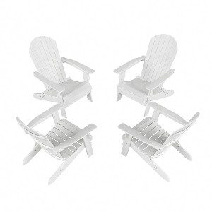 WestinTrends Tuscany HIPS Outdoor Patio Folding Adirondack Chair (Set of 4) - 1 of 4