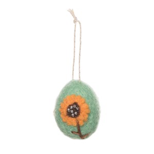 Gallerie II Sunflower Egg Easter Spring Decorative Hanging Tree Ornament - 1 of 3