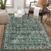 Vintage Area Rugs Washable Low Pile Non Slip Foldable Carpet for Living Room Bedroom Indoor Ultra Soft Retro Printed Distressed Rug - 2 of 4