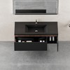 Whisen Floating Wall-Mounted Bathroom Vanity with Wave-Textured Soft-Close Drawers, Basin, Pre-Assembled Cabinet - 4 of 4