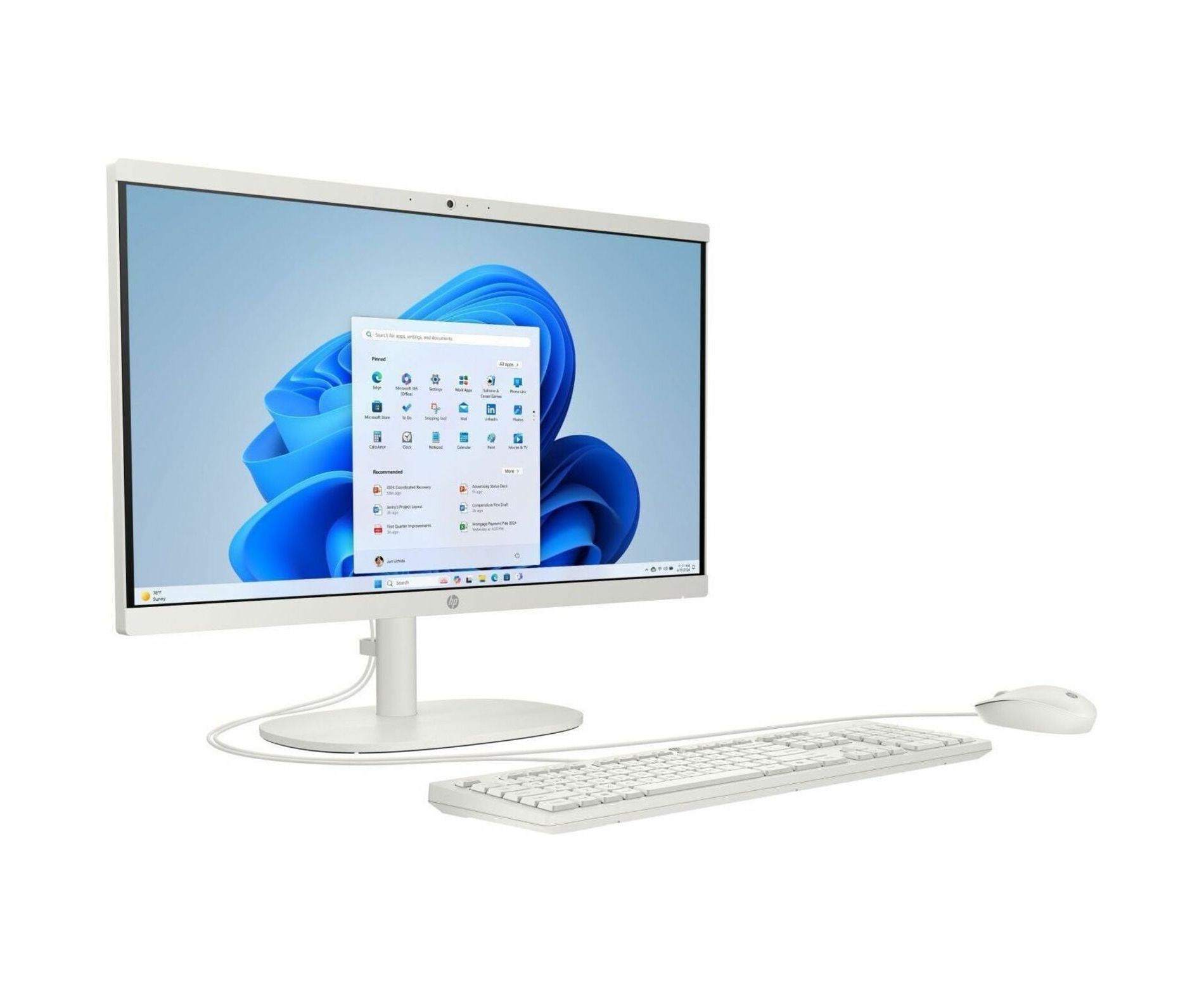 Refurbished: HP 22-DG00 21.45" FHD All-in-One PC, Intel N200 8GB, 128GB, Windows 11 Home - Manufacturer Refurbished