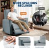 Swivel Rocking Recliner Chair, Manual Leather Recliner Glider with Lumbar Support & Padded Armrest, Comfortable Rocker Nursery Single Sofa - 4 of 4