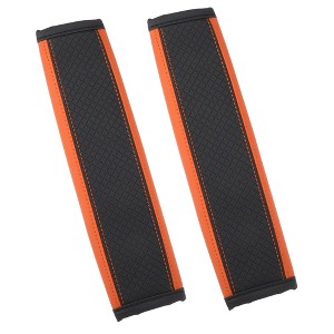 Unique Bargains Universal Faux Leather Car Seat Belt Shoulder Pad 9.45"x2.56" 2 Pcs - 1 of 4
