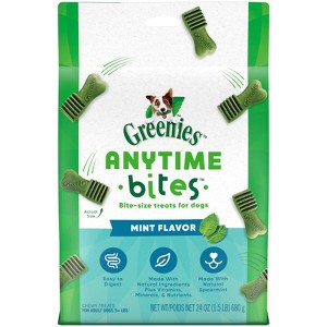 Greenies Anytime Bites Dental Peppermint Flavor Dog Treats - 1 of 3