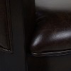 Sapphtopaz Swivel Bar Stool with Armrests Upholstered Wood Counter Height Bar Stools with High Backrest Dining Chairs for Kitchen Island - 3 of 4