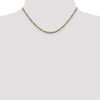 Black Bow Jewelry 3.25mm 14k Yellow Gold & Rhodium Hollow Pave Figaro Chain Necklace - 3 of 4