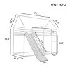 Kumasinova Bunk Bed Twin over Twin,House Bunk Bed with Ladder and Slider,Metal Slats Bunk Support for Dormitory,Bedroom,No Box Spring Needed - 3 of 4