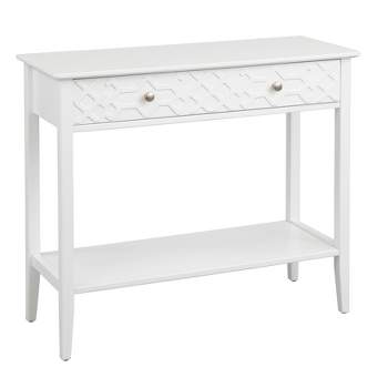 Raya Console Table with Drawer White - Buylateral
