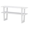 CAVINAS 54 inch Console Table,Retro Entryway Table with Marble-Effect Top and Open Shelf for Living Room,Hallway - 4 of 4