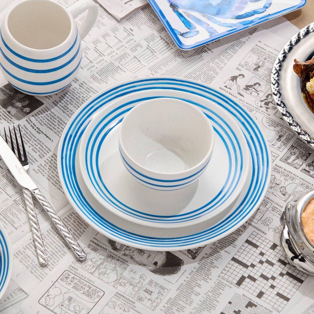 Certified International (Set of 4) 20oz Ice Cream Bowls Dockside Blue - thumbnail 4